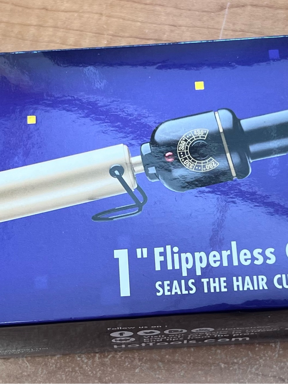Hot Tools 1" Flipperless Curling Iron -Performance Styling NIB